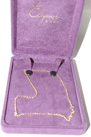+MBA #80-185   18K Yellow Gold 16" Rolo Link Necklace
