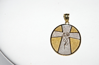 +MBA #80-045  14K Yellow & White Gold "Serenity Prayer" Pendant