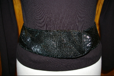 +MBA #HBBH     "1980's Hand Beaded Black Belt