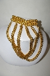 +MBA #81-134  "Gold Plated 3 Row Chain Belt Clip On