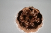 +Vintage Floral Motif Copper Jello Mold