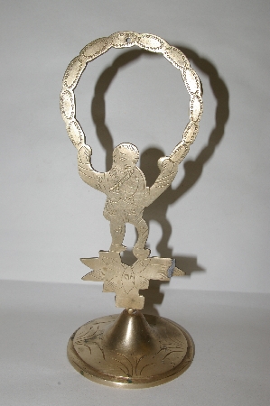 +MBA #82-035  "Hand Carved Oriental Brass Piece