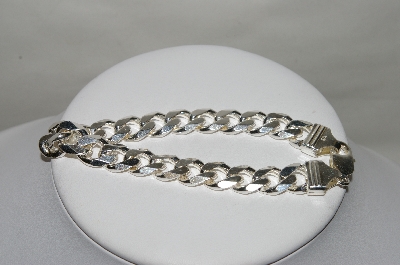 +MBA #84-084   Sterling "Heavy" 8" Curb Link Bracelet
