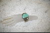 +MBATQ  "Artist "H. Morgan" Signed  Green Turquoise Cuff Bracelet