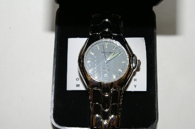 +MBA #85-092  Genevex Men's "Grey Face" Stainless Steel Watch