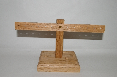 +MBA #85-020   " Oak Hand Made Earring Stand