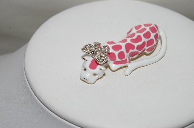 "SOLD" MBA #89-072  Kenneth Jay Lane Classy Pink Leopard Brooch