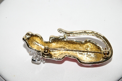 "SOLD" MBA #89-072  Kenneth Jay Lane Classy Pink Leopard Brooch