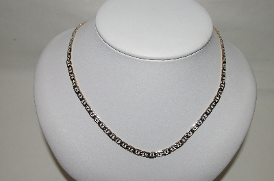 +MBA #85-197  "10K White & Yellow Gold  Marina Chain 20"