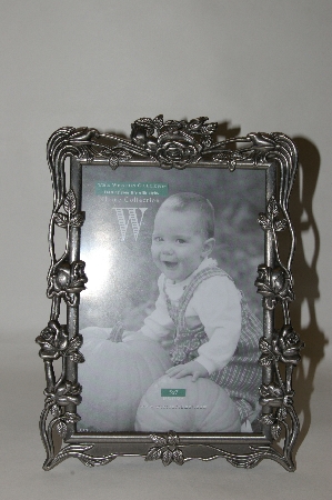 +MBA #85-001  " The Western Gallery  Pewter "Rose Garden Picture Frame 5x7