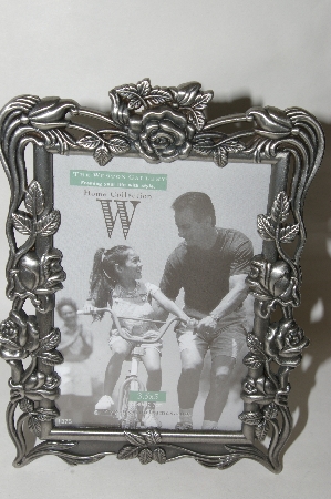 +MBA #87-023   " Pewter Square "Rose Garden" Picture Frame