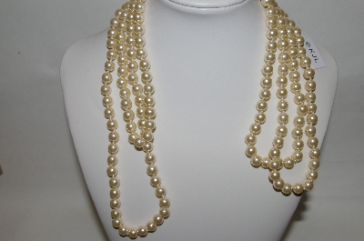 +MBA #87-236  Kenneth Jay Lane 72" Endless Simulated Pearl Necklace
