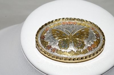  +MBA #87-264  1990's Gold & Silver Plated Butterfly Buckle