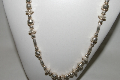 +MBA #87-224   Sterling Native American Bead Necklace