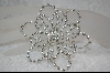 +  Large Crystal Snow Flake Pin