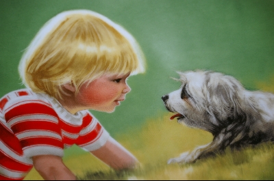 +MBA #6644A  "Children and Pets "Making Friends" 1985