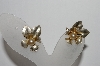 +MBA #90  Vintage Sterling & Pearl Floral  Screw Back Earrings