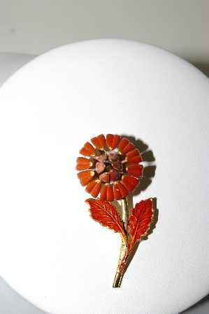 +MBA #87-380  Vintage Enameled Flower Pin