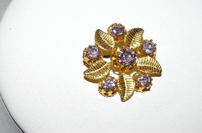 +MBA #87-393  Vintage Made In Austria Lavender Crystal Pin