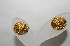 +MBA #88-001   Napier Gold Tone Rope Look Pierced Earrings