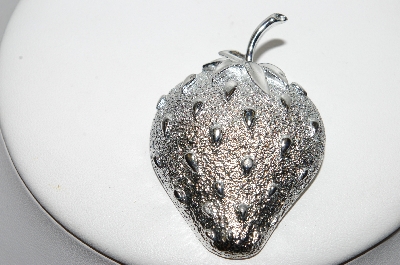 +MBA #88-031  Sarah Coventry Silver Tone Strawberry Pin
