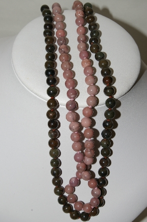 +MBA #88-036   Set Of 2 Gemstone Bead Necklaces
