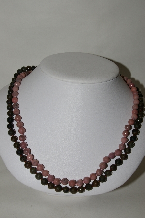 +MBA #88-036   Set Of 2 Gemstone Bead Necklaces