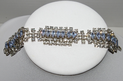 +MBA #92-004 "Vintage Lavender & Clear Rhinestone Bracelet"