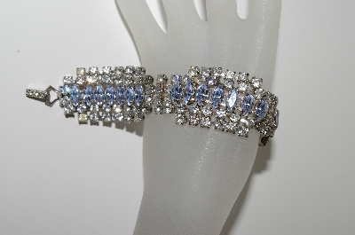 +MBA #92-004 "Vintage Lavender & Clear Rhinestone Bracelet"