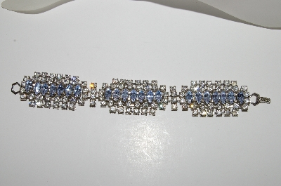 +MBA #92-004 "Vintage Lavender & Clear Rhinestone Bracelet"
