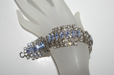 +MBA #92-004 "Vintage Lavender & Clear Rhinestone Bracelet"
