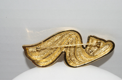 +MBA #97-012 "Vintage Gold Plated Fancy Brooch"