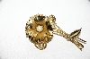 +MBA #97-014 "Vintage Goldtone Flower Pin"