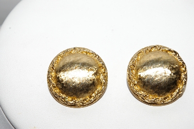 +MBA #97-035 "Monet Goldtone Round Clip On Earrings"