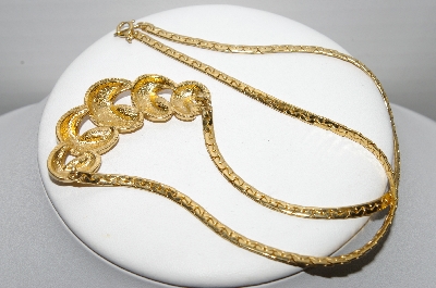 +MBA #96-078  "Vintage Gold Plated Swirl Necklace"
