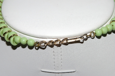 +MBA #96-126  "Made In Germany Green Glass Necklace"