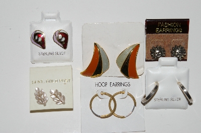 +MBA #94-062 "Vintage Lot Of 6 Pairs Of Pierced Earrings"