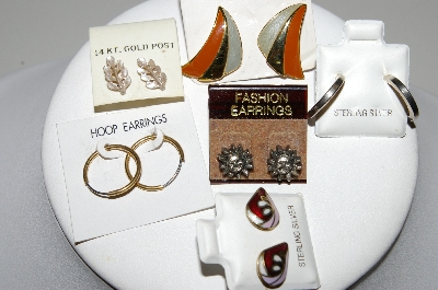 +MBA #94-062 "Vintage Lot Of 6 Pairs Of Pierced Earrings"