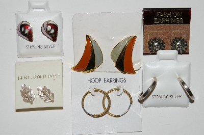 +MBA #94-062 "Vintage Lot Of 6 Pairs Of Pierced Earrings"