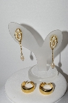 +MBA #94-322  "Vintage Goldtone Avon & Monet Pierced Earrings" 