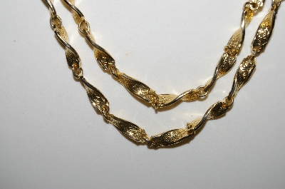 +MBA #94-112  "Vintage Goldtone Fancy Linked Necklace"