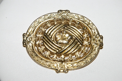 +MBA #94-114  "Vintage Gold Plated Fancy Pin"