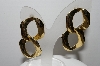 +MBA #94-060  "Vintage Goldtone Two Part Pierced Earrings"