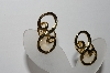 +MBA #94-201  "Vintage Goldtone Scroll Look Clip On Earrings"