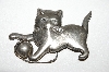 +MBA #94-042  "Lang Sterling 1950's Cat Pin"