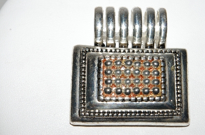 +MBA #94-003  "Silver Plated Square Large Bail Pendant"
