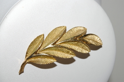 +MBA #93-018  "Trifari Goldtone Leaf Pin"