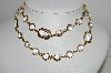 +MBA #93-121  "Vintage Goldtone Clear Glass & Acrylic Necklace"
