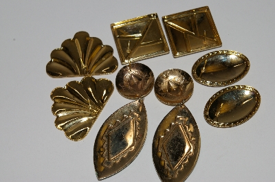 +MBA #93-093  "Vintage Lot Of  4 Pairs Goldtone & Enameled Pierced Earrings"