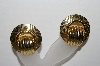 +MBA #93-059  "Vintage Large Goldtone Clip On Earrings"